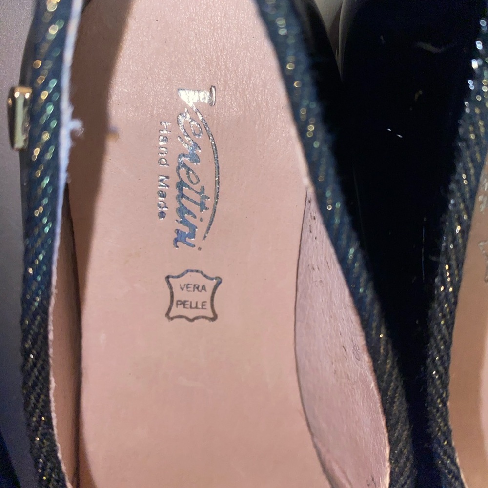 Venettini black patent leather loafers size 13 metallic studs dress shoe - Picture 6 of 7